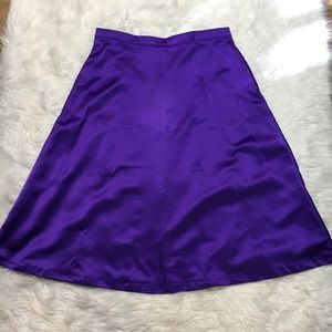 Plus size satin skirt